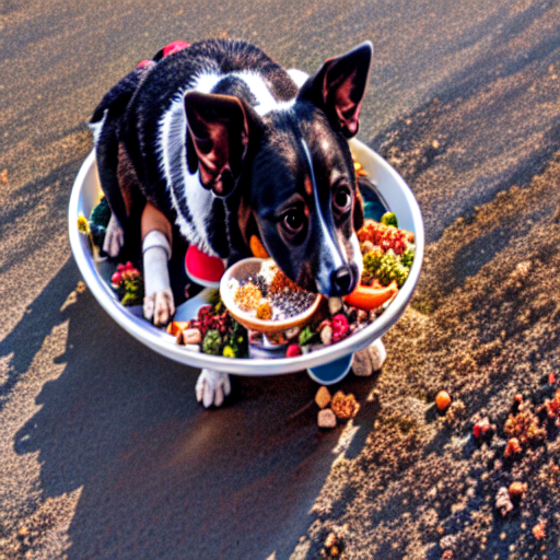 034_a dog with a plate of food on the ground.png